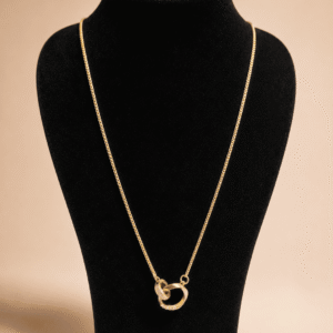 Elegant Silver-Tone White Stone Pendant Necklace for Women