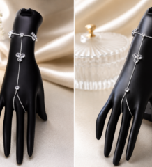 Celeste Crystal Hand Harness Bracelet – silver-tone crystal hathphool