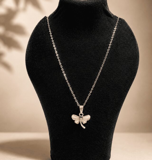 Golden Whisper Butterfly Pendant Necklace